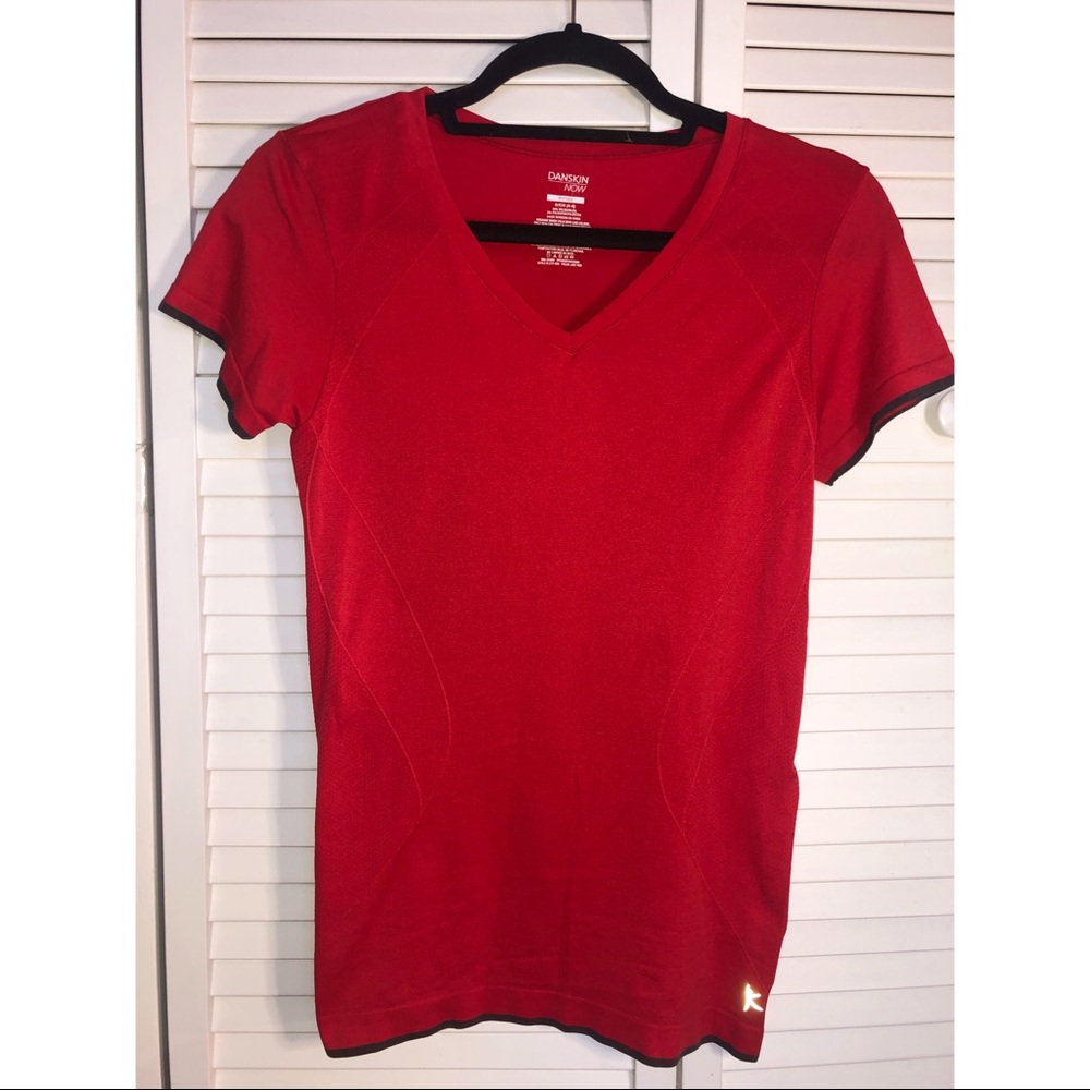 Red workout top